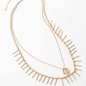 Women Fashion Jewelry Necklace With Pendent - Gold Color (Shady Expression)